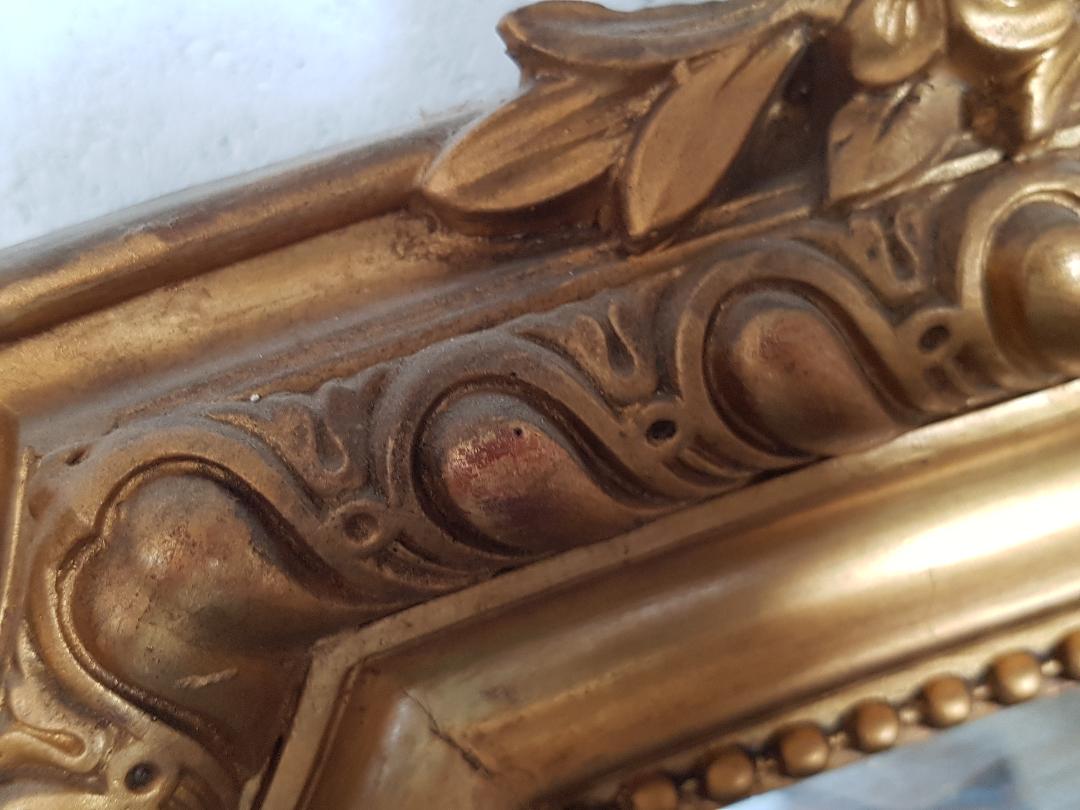 Former mirror gilded with pediment - 153 x 101 - Style Napoleon III