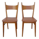 Paire de chaises en hêtre des années 50