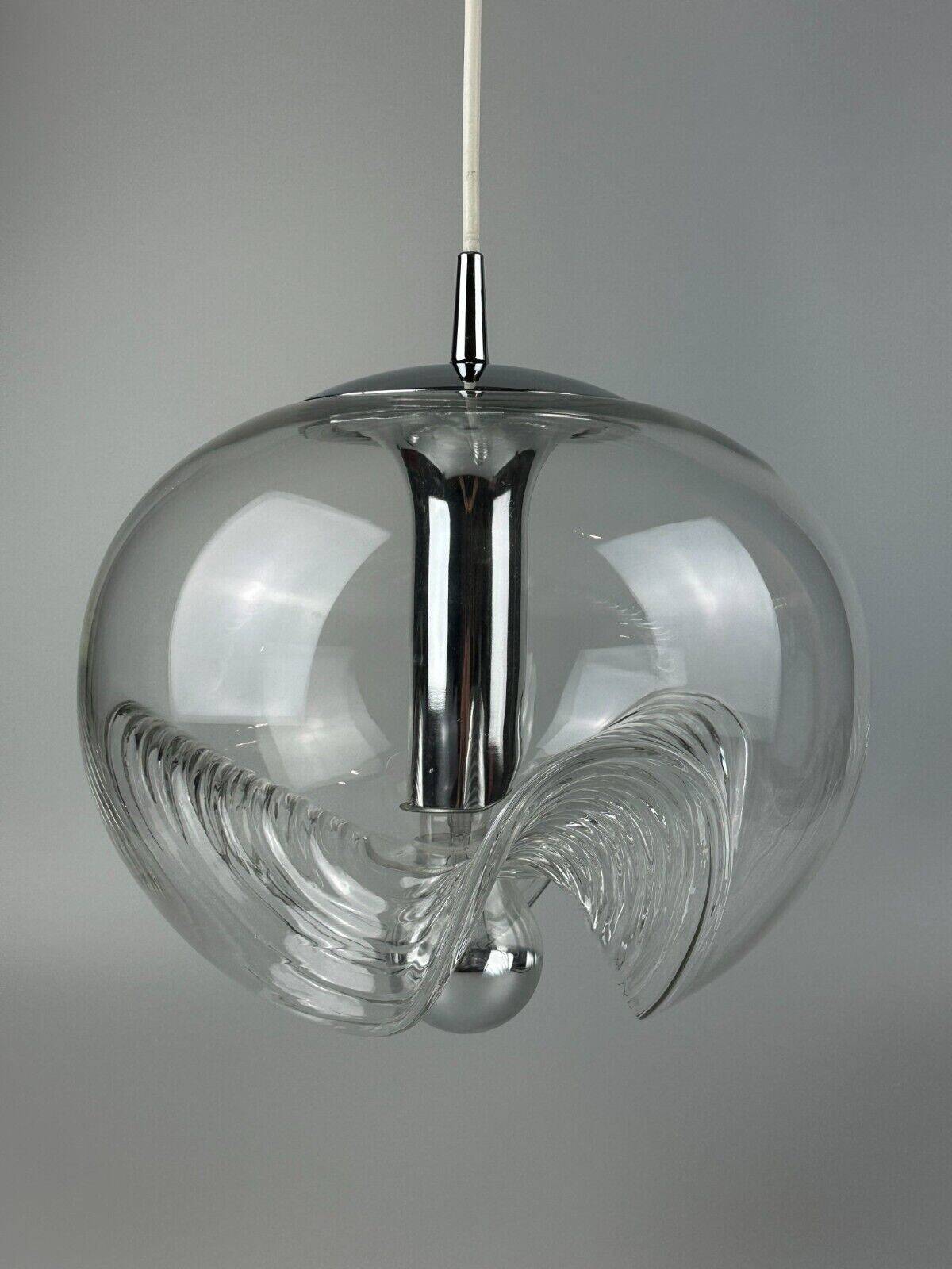 60s 70s ceiling lamp hanging lamp Peill & Putzler "Wave" Koch & Lowy Design