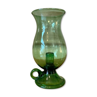 Green blown glass photophore