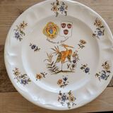 Plate Reproduction 18th Moustiers signed