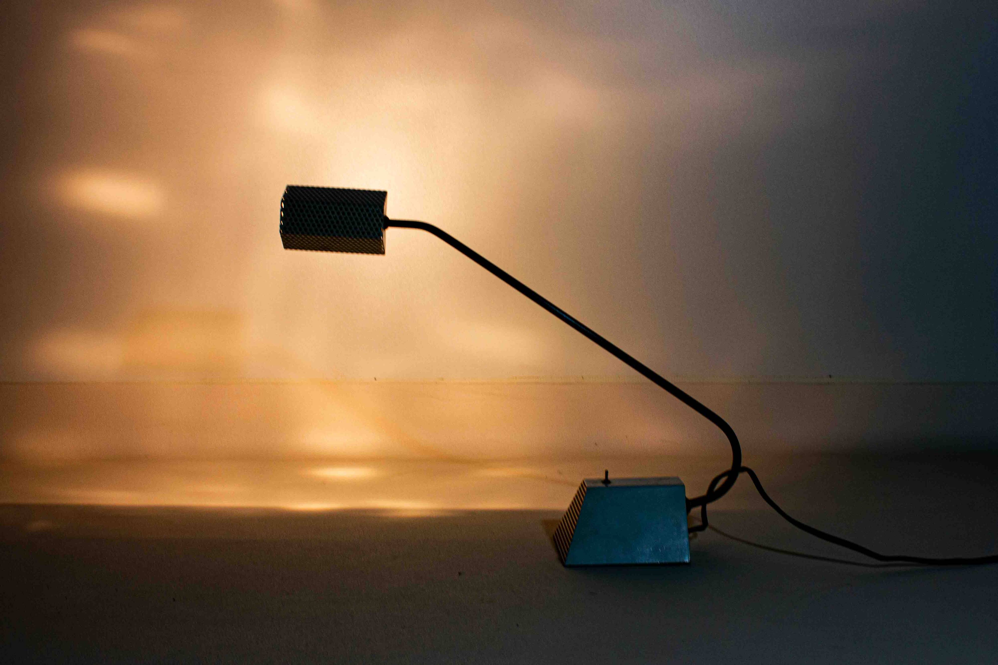 Functionalist geometrical desk lamp, France 1950s