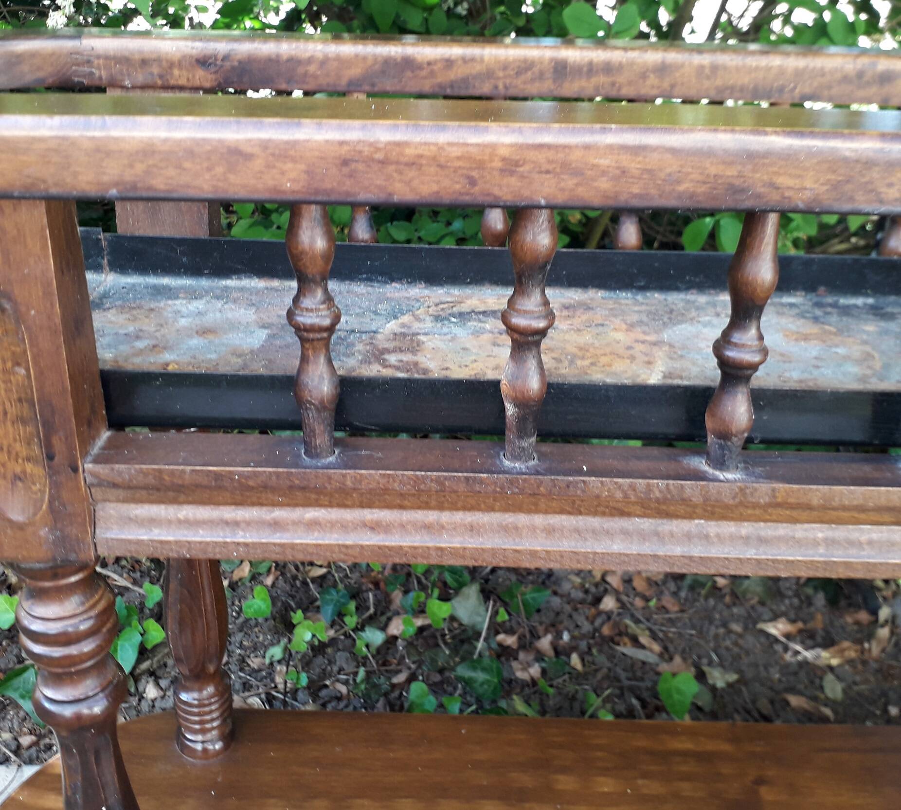 Wooden planter on wheels