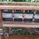 Wooden planter on wheels