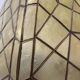 Chandelier in mother-of-pearl and brass