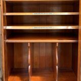 Victorian music cabinet or display case in burr walnut, late 19th century