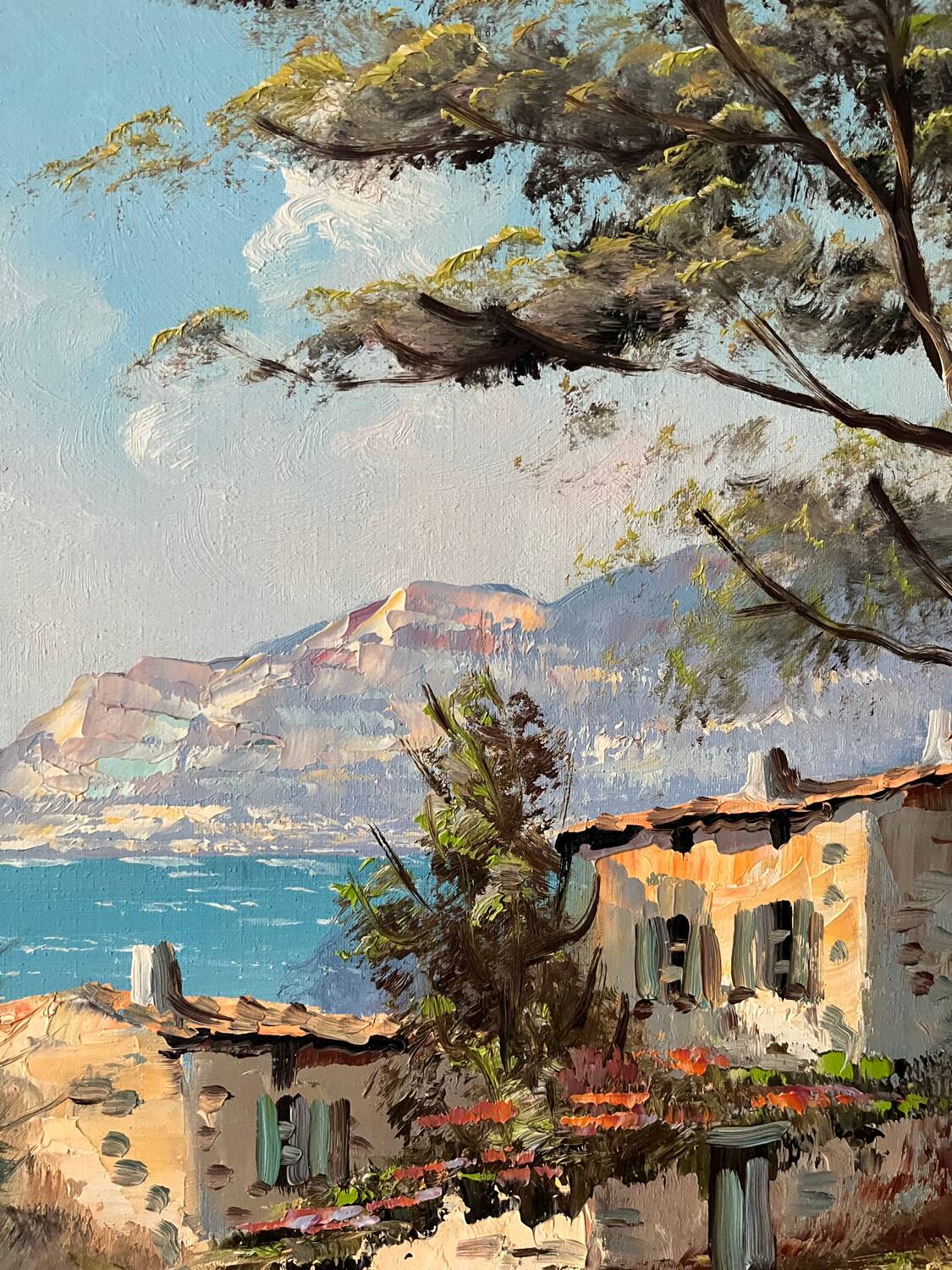 Villa by the seaside in Ramatuelle, oil on canvas signed Picard 1926.