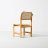 Dining chair by Zenon Baczyk, produced by GFM, Poland, 1970s, natural cane