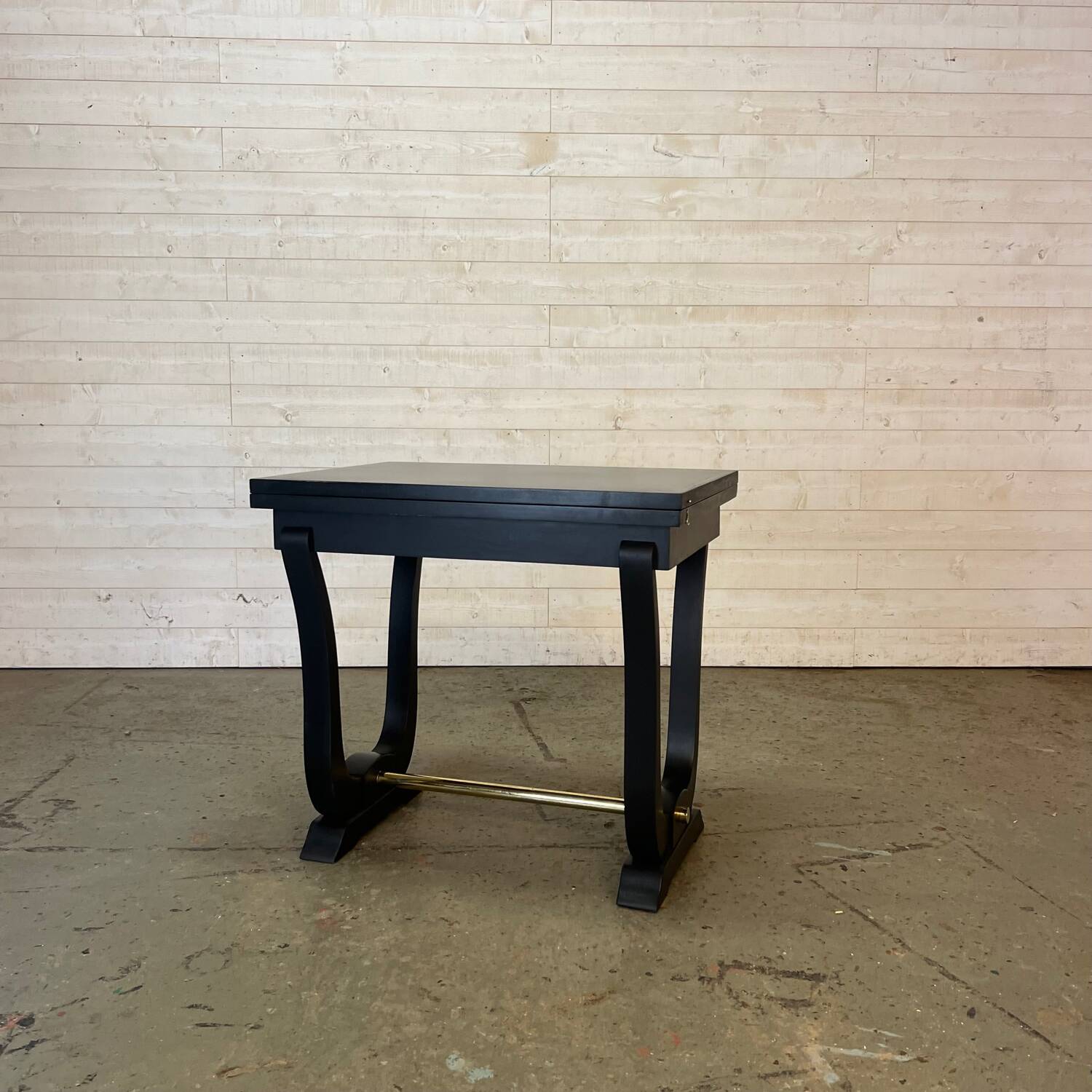 Table de jeux art deco avec plateau dépliant