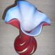 Vase rouge en verre double épaisseur opaque 44 cm