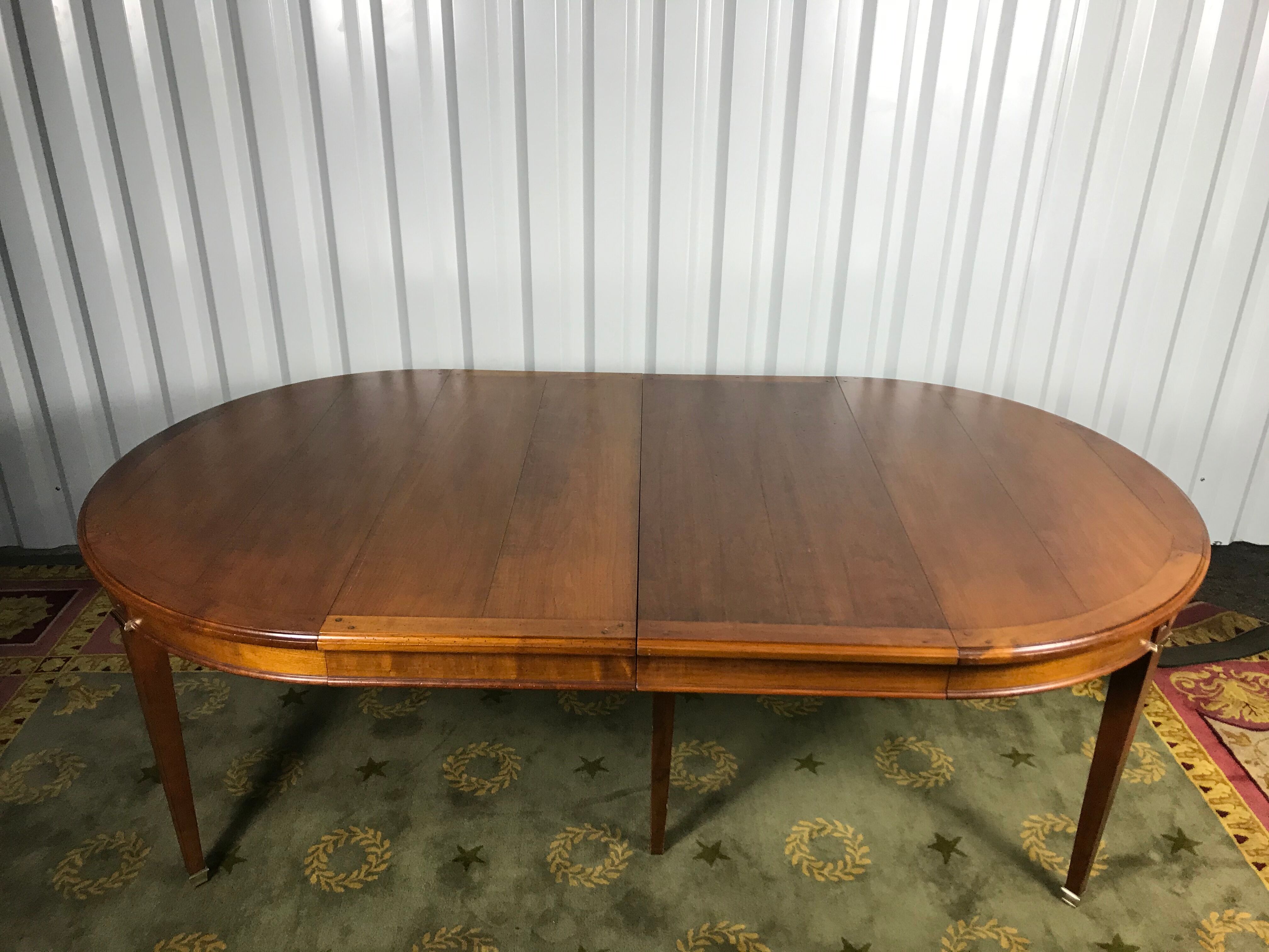 Louis XVI dining room table - 3 cherry extensions