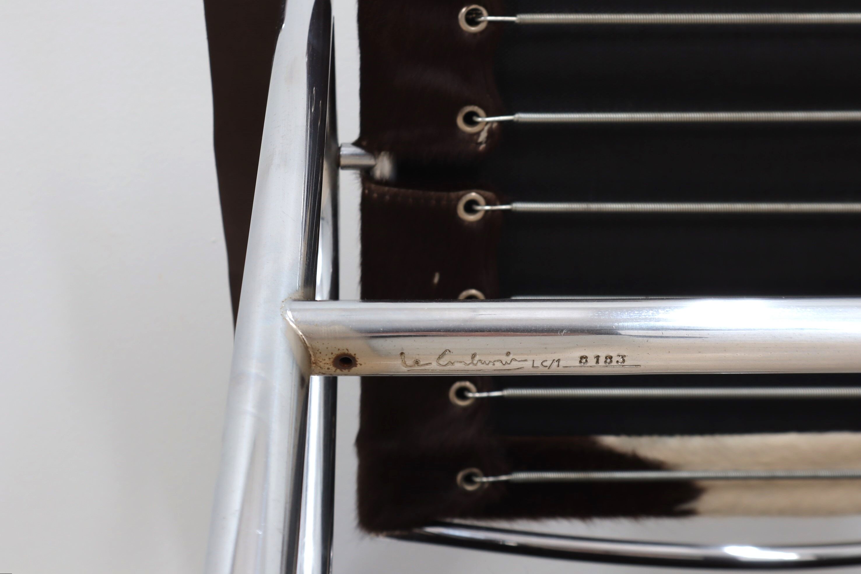 LC1 pony armchair original Cassina 1970s