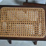 Pair of vintage canne stools