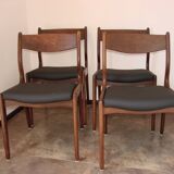 Set of 4 vintage rosewood chairs from the 1960s, Richbilt, Johannes Anderse