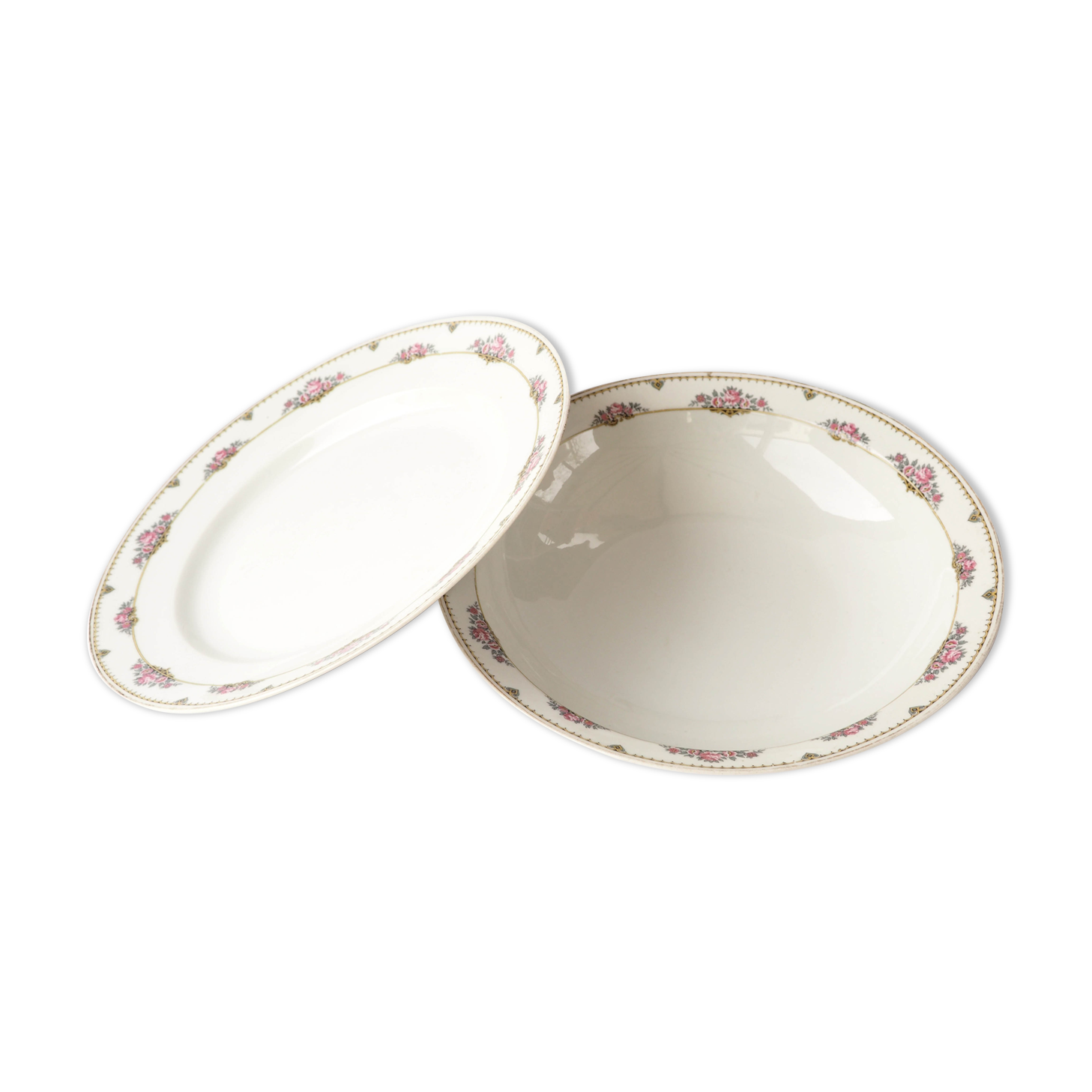 Duo of porcelain dishes from Limoges