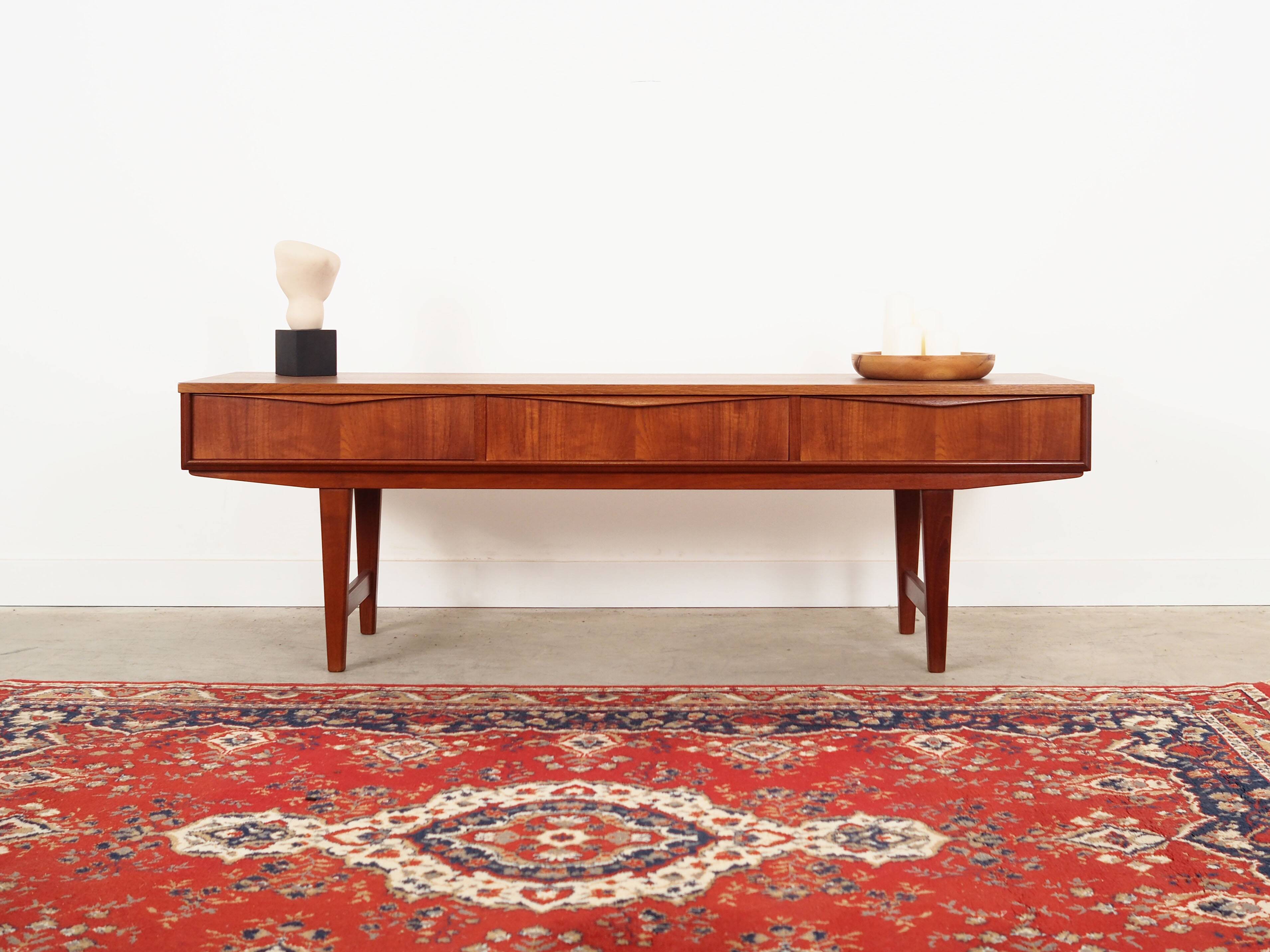 Teak lowboard, Danish design, 1970s, production: Denmark