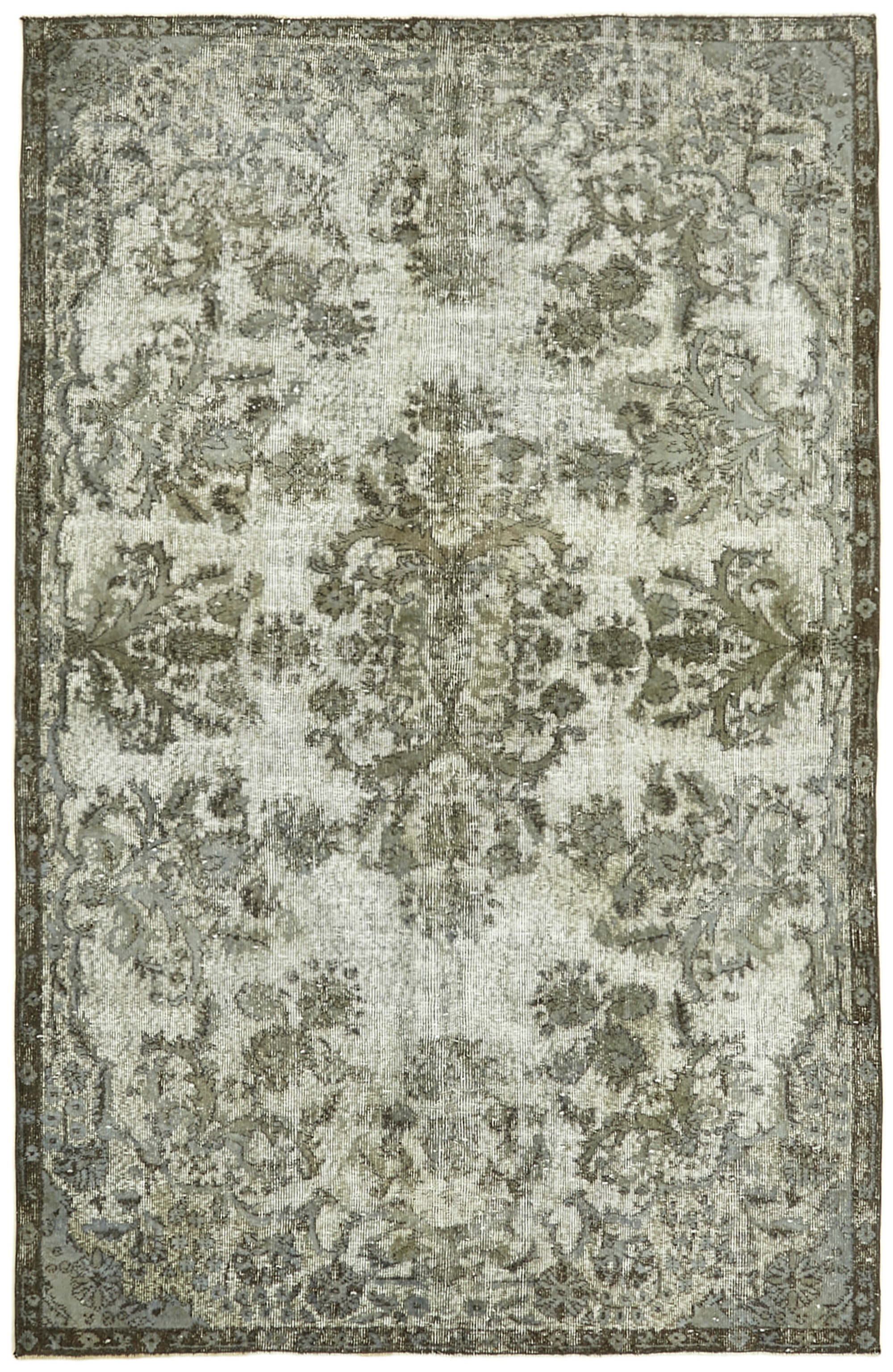 Hand-knotted vintage oriental, grey rug, 1980s, 167x254 cm