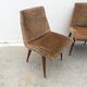 Set of six chairs by Robert DEBIEVE in wood and fabric, France 1950.