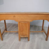 Office with double oak desks