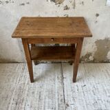 Oak console side table