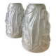 Pair of Art Deco lampshades in frosted glass signed Hubens