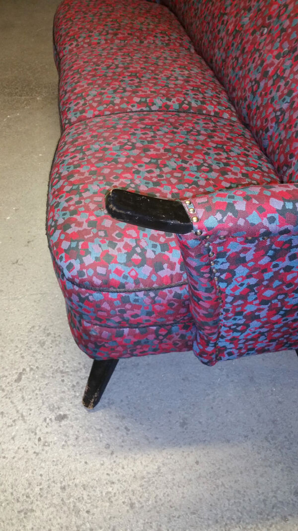 Canapé danois sofa années 40  50  restauré