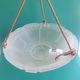 Pressed glass basin pendant light with Art Deco floral decoration Artistar France