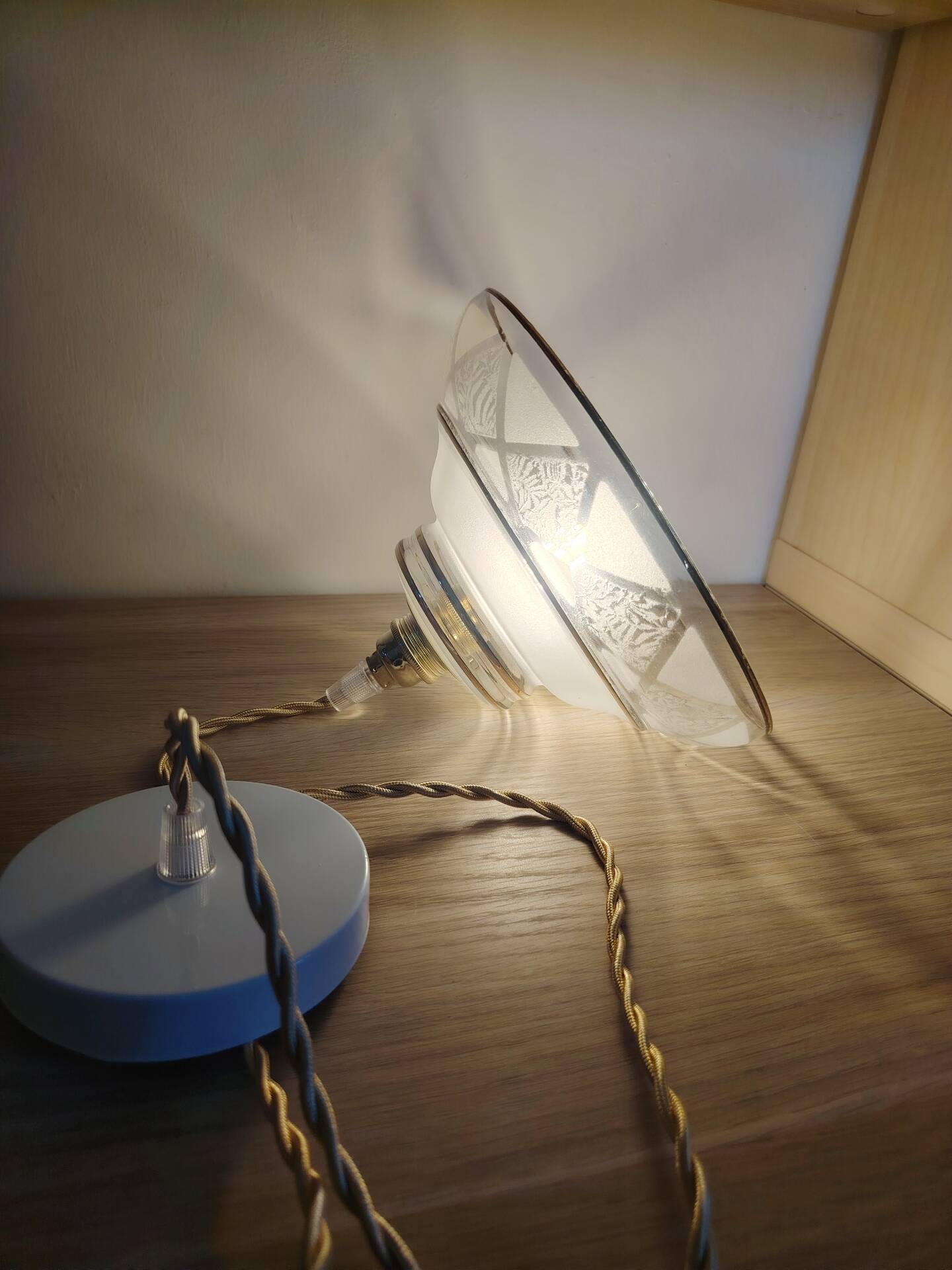 Art Deco glass suspension