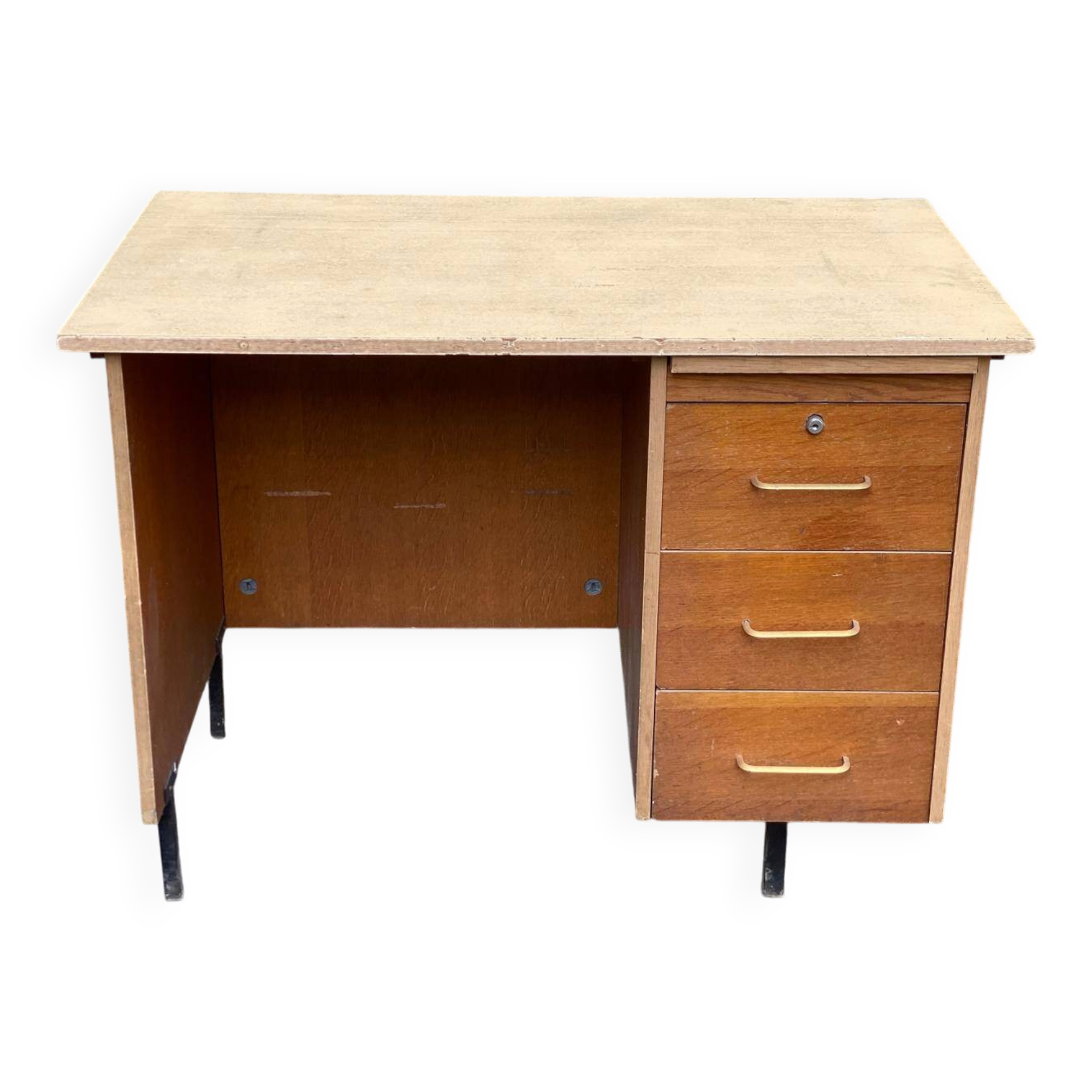 Bureau scandinave vintage en bois des années 70