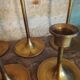 Scandinavian brass candle holders