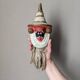 Tibetan papier-mâché mask, handmade, wall decoration