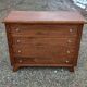 Vintage chest of drawers from the 50s in solid oak legs compass 4 drawers