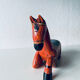 Hand painted carved wooden horse