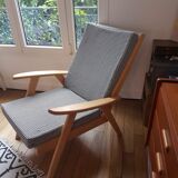 Vintage feet compass armchair