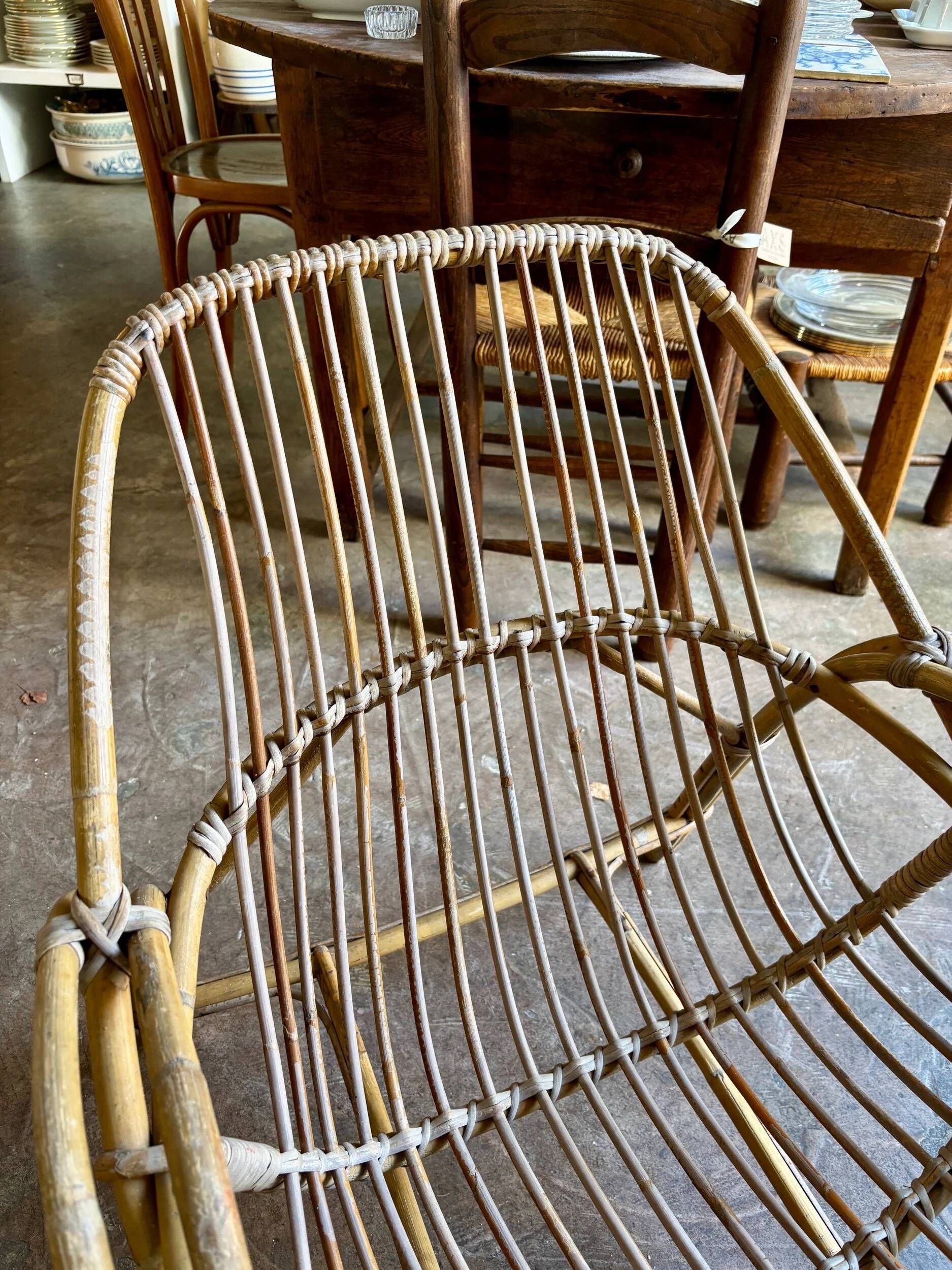 1960s rattan armchair no. 2
