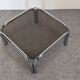 Space age tubular coffee table in smoked glass from the 60s/70s