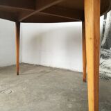 Vintage round table wood and formica