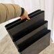 Giotto Stoppino for Kartell Black ABS Plastic Magazine Rack - 1970s Italy