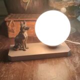 Art Deco table lamp German Shepherd