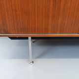 Vintage modernist enfilade in rosewood and chrome metal from the 60s and 70s.
