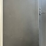 Metal kitchen cabinet, aluminum marshal's baton handles; 1950s