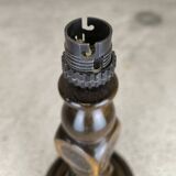 Vintage turned wood table lamp