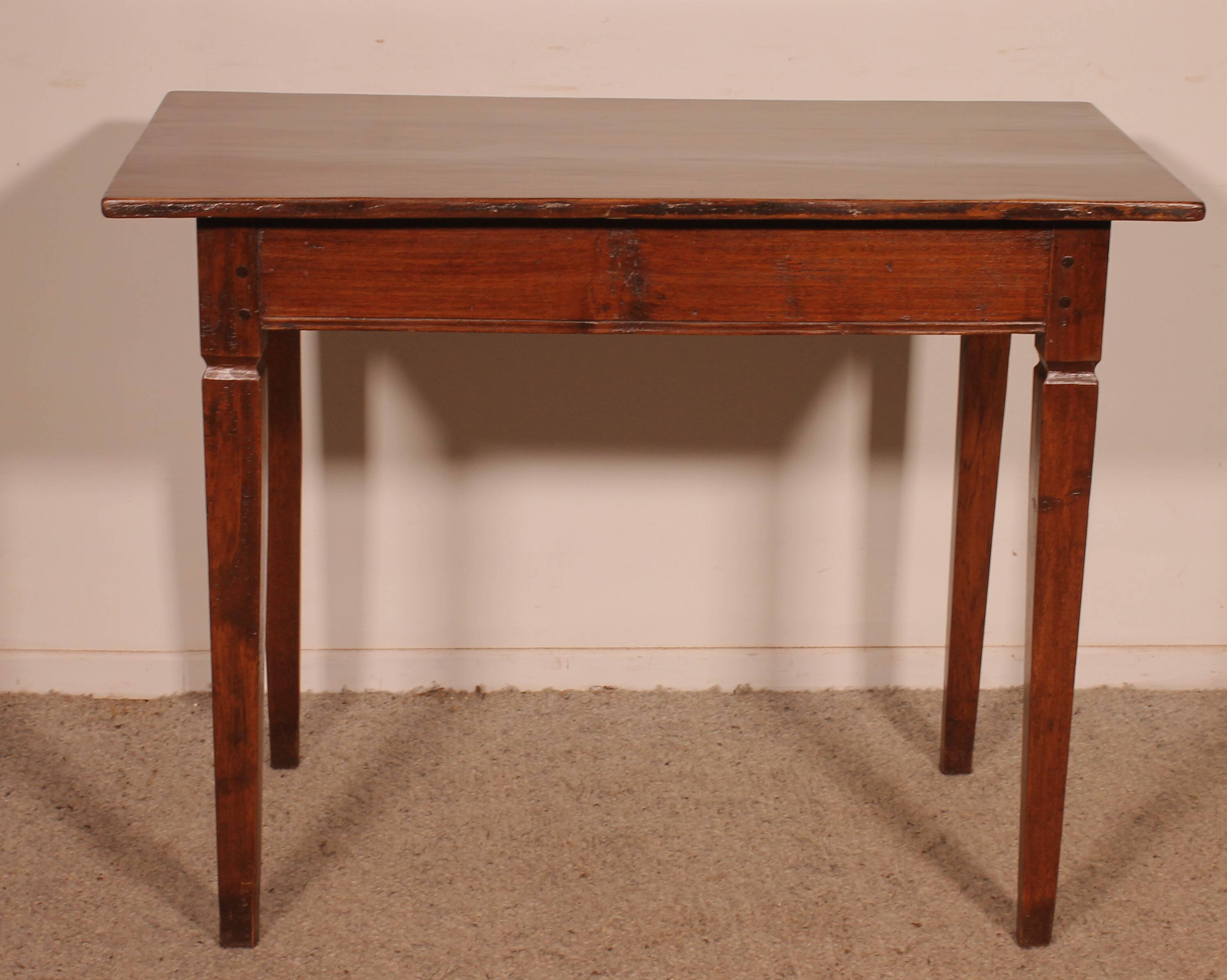 Small 19th Century Desk with Straight Legs