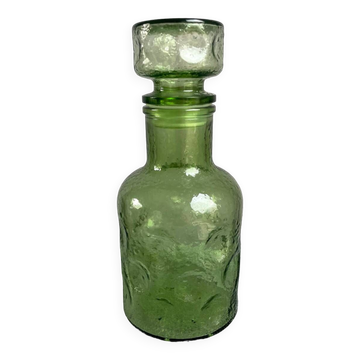 Bouteille verre verte cratères