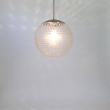 Rare glass pendant lamp designed by Rolf Krüger for Staff, Germany, 1970s.