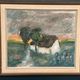 Original Danish Oil on Panel – “Landskap med hus” by Kai Nielsen – Signed – Vintage & Framed