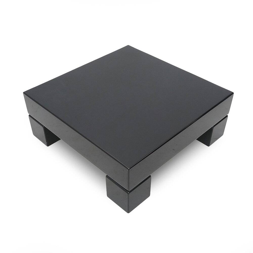 Black lacquered square table, 1970s