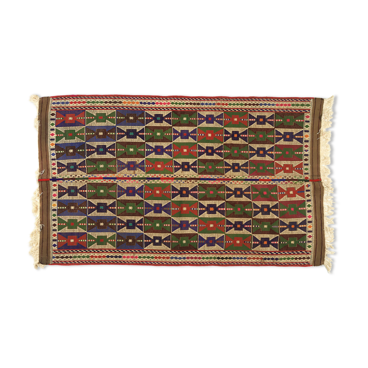 Anatolian handmade kilim rug 257 cm x 150 cm