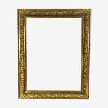 Wooden frame and gilded stucco for painting