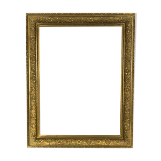 Wooden frame and gilded stucco for painting